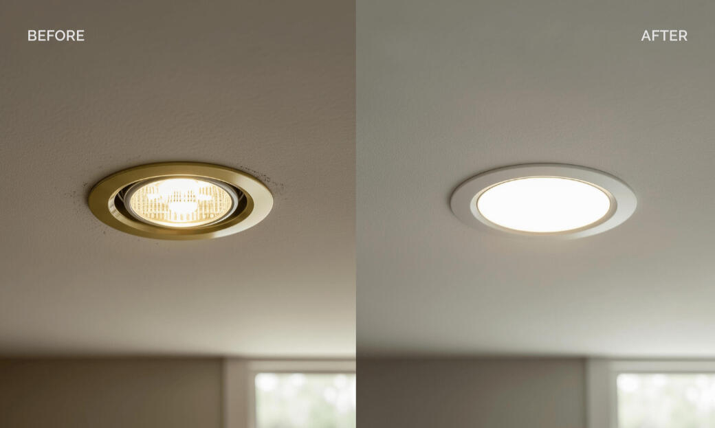 outdated lights vs modern LED light image
